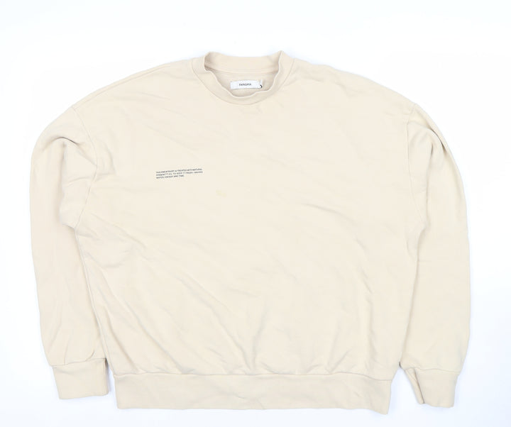 Pangaia Women's Beige Organic Cotton Pullover Sweatshirt Size S