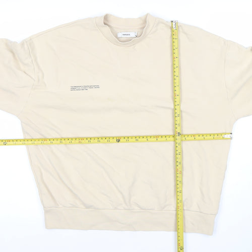 Pangaia Women's Beige Organic Cotton Pullover Sweatshirt Size S