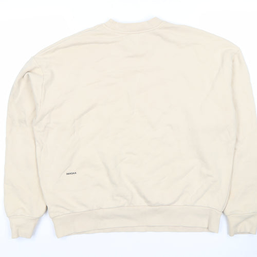 Pangaia Women's Beige Organic Cotton Pullover Sweatshirt Size S