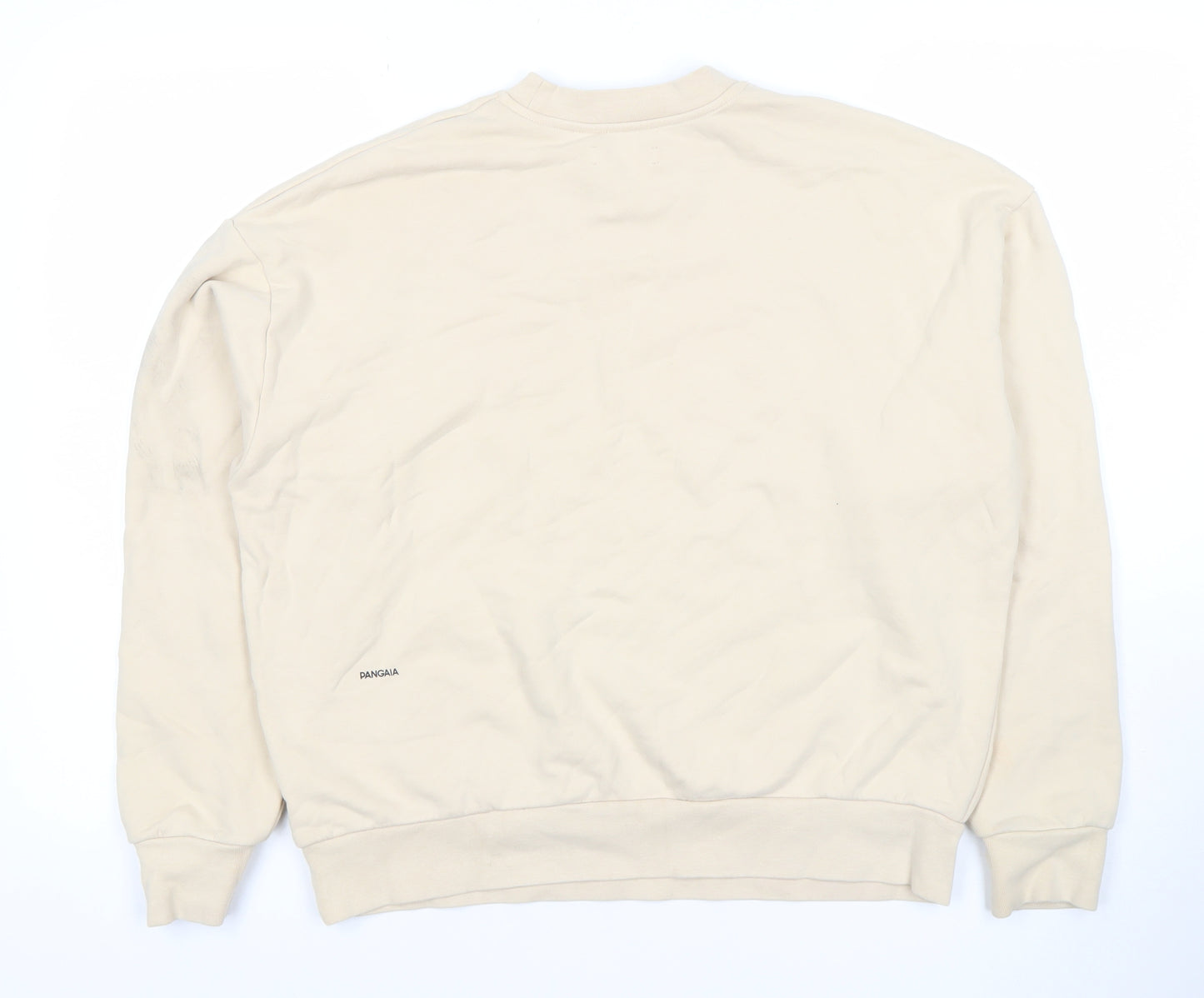 Pangaia Women's Beige Organic Cotton Pullover Sweatshirt Size S