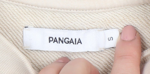 Pangaia Women's Beige Organic Cotton Pullover Sweatshirt Size S