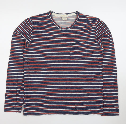 Abercrombie & Fitch Men's Multicoloured Stripe Long Sleeve Muscle Fit T-Shirt Size S