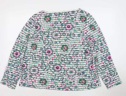 Joules Women’s Multicoloured Floral Long Sleeve Cotton Top UK 16