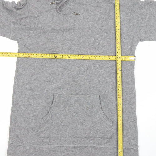 Marks and Spencer Women Grey Lounge Hooded Tunic Sweatshirt Size 12