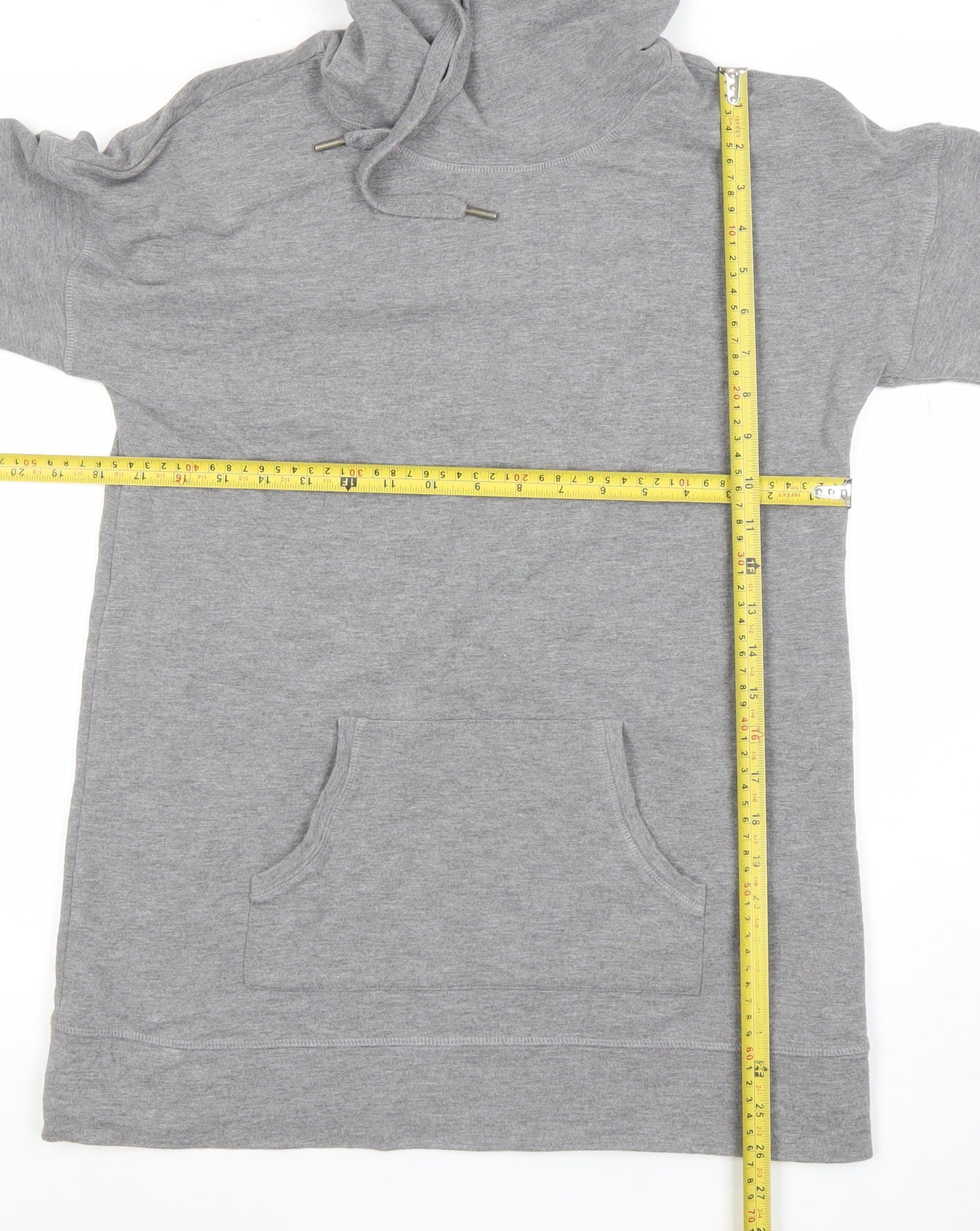 Marks and Spencer Women Grey Lounge Hooded Tunic Sweatshirt Size 12