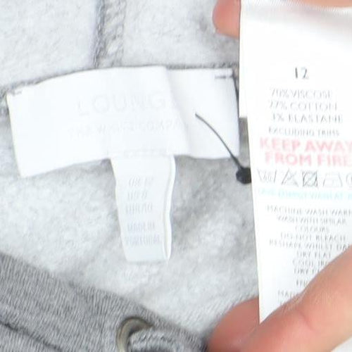 Marks and Spencer Women Grey Lounge Hooded Tunic Sweatshirt Size 12