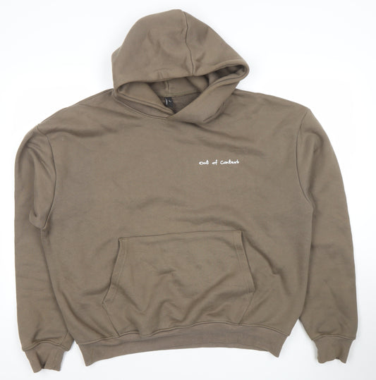 Seventh Earth Studios Men's Brown L Pullover Hoodie with Graphic Print