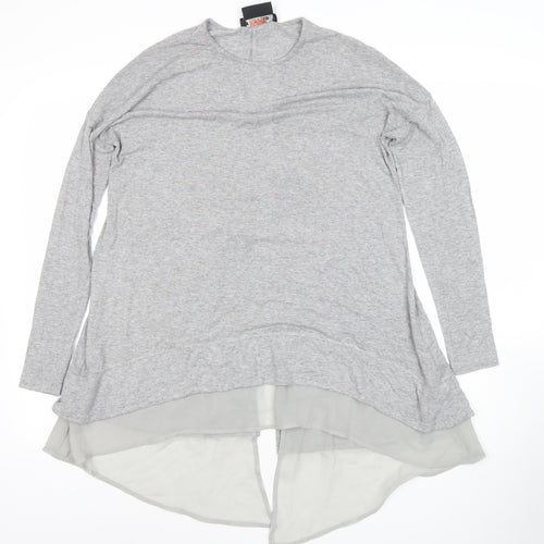 Firetrap Women’s Grey Long Sleeve Tunic Blouse UK 8