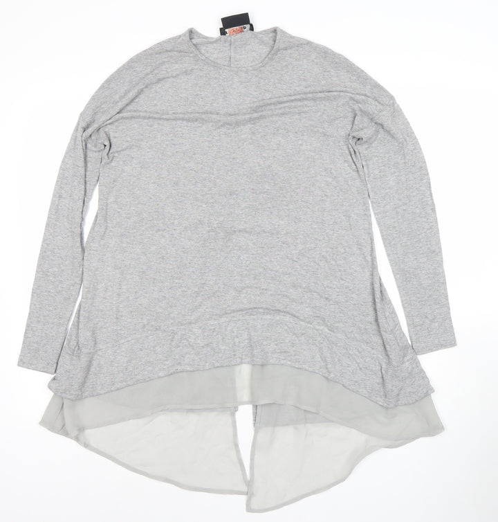 Firetrap Women’s Grey Long Sleeve Tunic Blouse UK 8