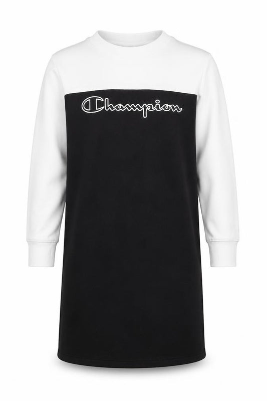 Champion Girls Black & White Logo T-Shirt Dress 9-10 Years