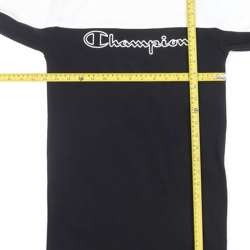 Champion Girls Black & White Logo T-Shirt Dress 9-10 Years