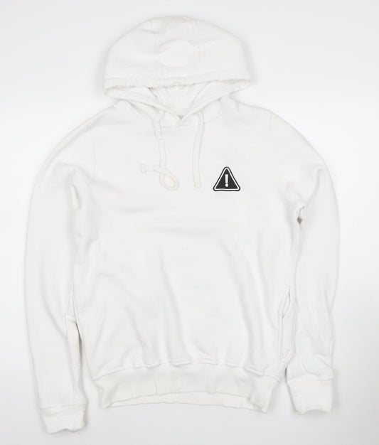 Crash Bandicoot Men's White Pullover Hoodie Size S Graphic Print