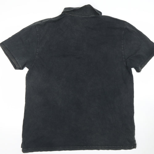 Hard Rock Cafe Men’s Black XL Polo Shirt Cotton Music Graphic