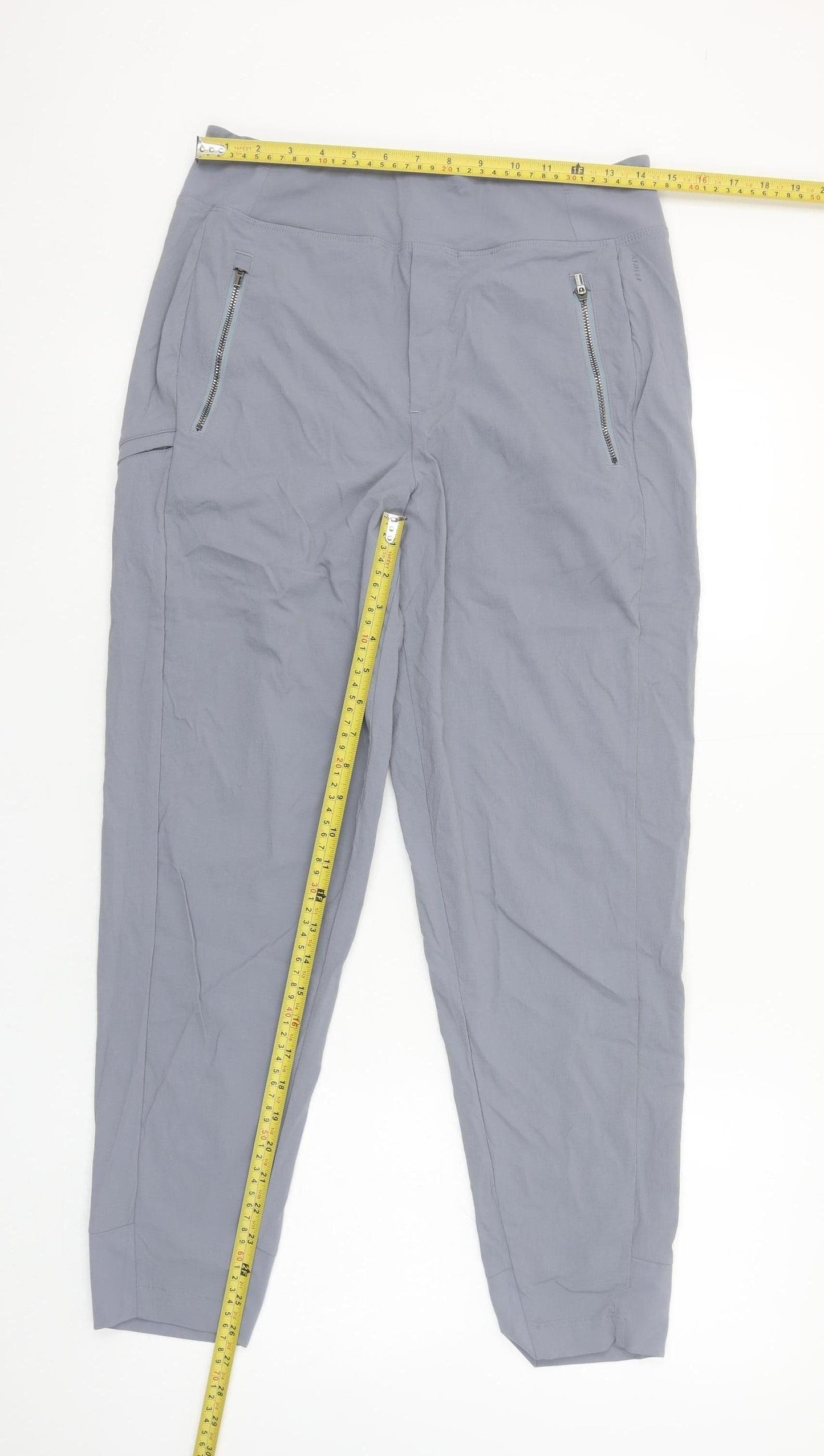 Athleta Womens Grey Size 10 Regular Jogger Trousers Lightweight Quick Dry
