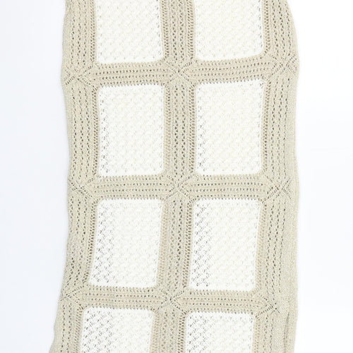 Marks and Spencer Women Beige S Crochet Midi Slip Dress