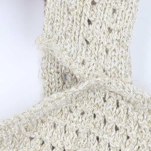 Marks and Spencer Women Beige S Crochet Midi Slip Dress