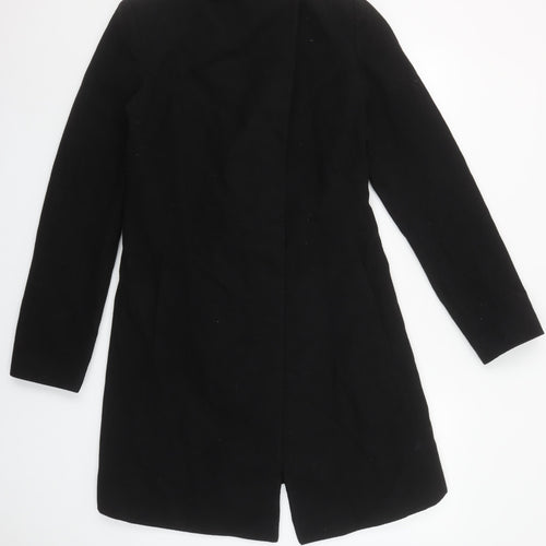 LOVE2WAIT Women's Black Maternity Belted Long Trench Coat Size S