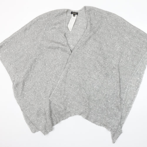 Sfera Femme Collection Women's Grey Knit Shawl Wrap One Size