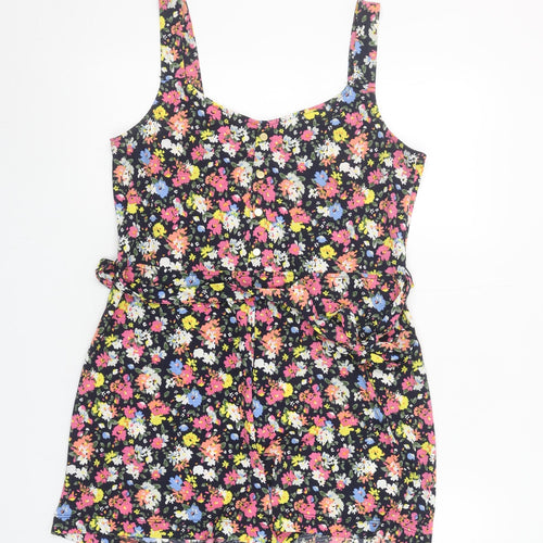 St. Bernard for Dunnes Stores Navy Floral Playsuit Women Small Lightweight Summer