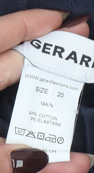 Gerard Womens Blue Size 20 Stretch Cotton Jegging Trousers