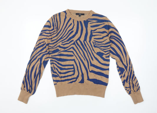 Next Women’s Brown Animal Print Crew Neck Jumper Size 10