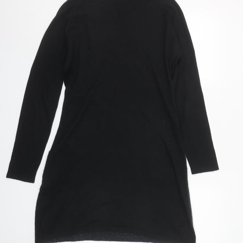 Sandwich Women Black Knit Roll Neck Long Sleeve Shift Dress M
