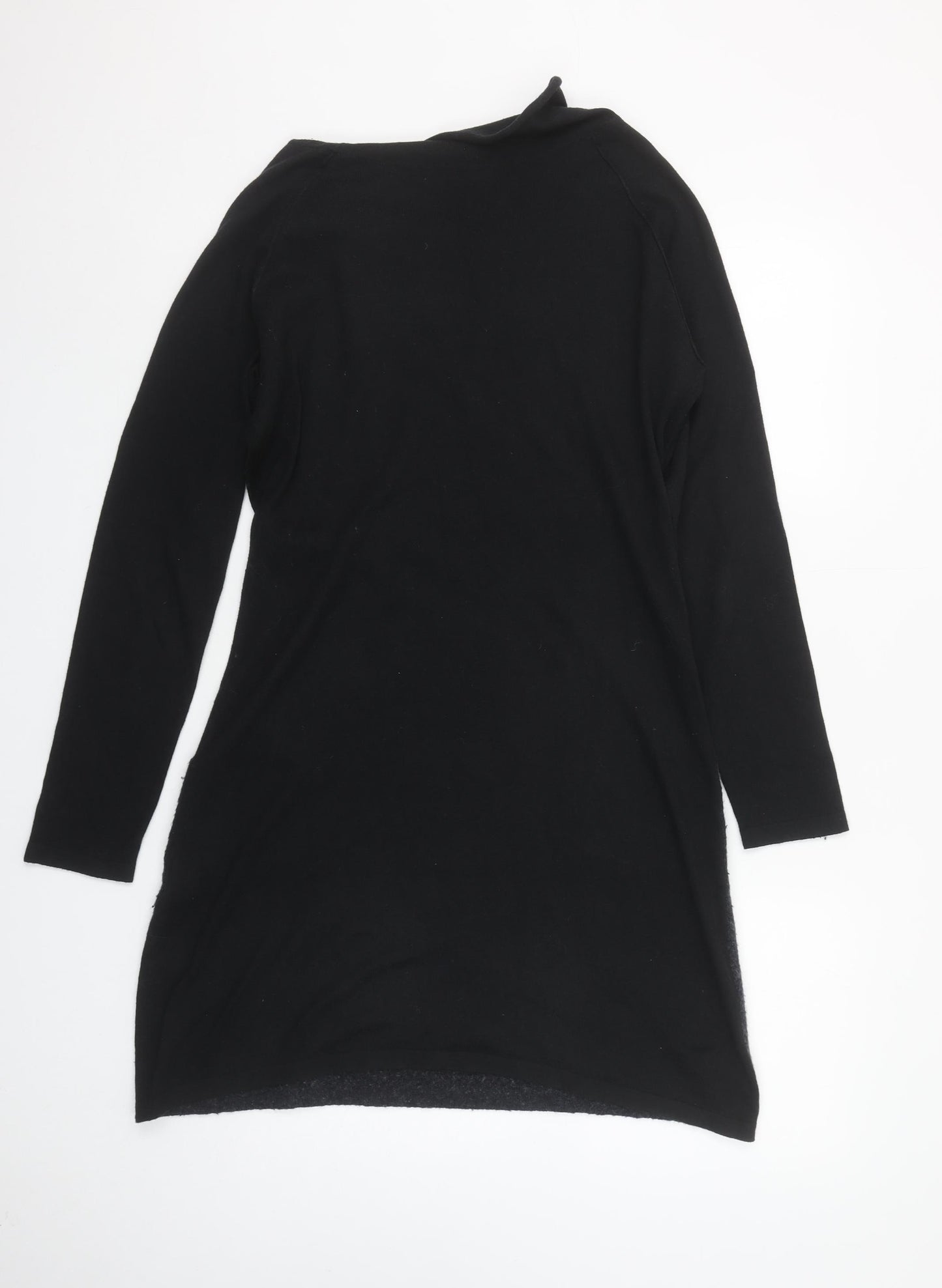 Sandwich Women Black Knit Roll Neck Long Sleeve Shift Dress M