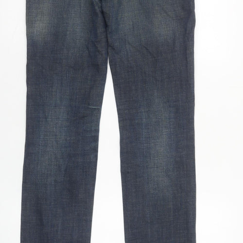 Guess Women's Blue Straight Leg Stretch Jeans Size 30 Mid Rise