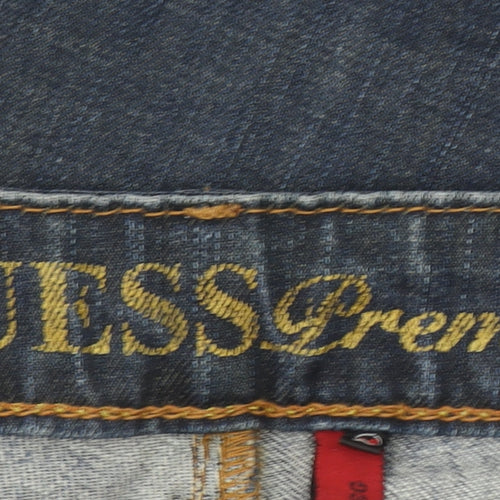Guess Women's Blue Straight Leg Stretch Jeans Size 30 Mid Rise