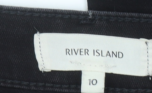 River Island Womens Black Skinny Stretch Jeans Size 10