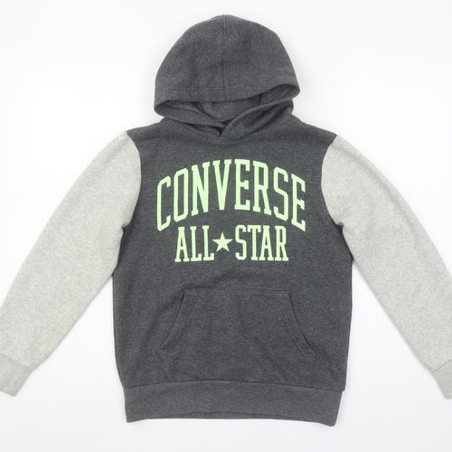 Converse Boys Grey Pullover Hoodie Medium 10-12 Years All Star Logo