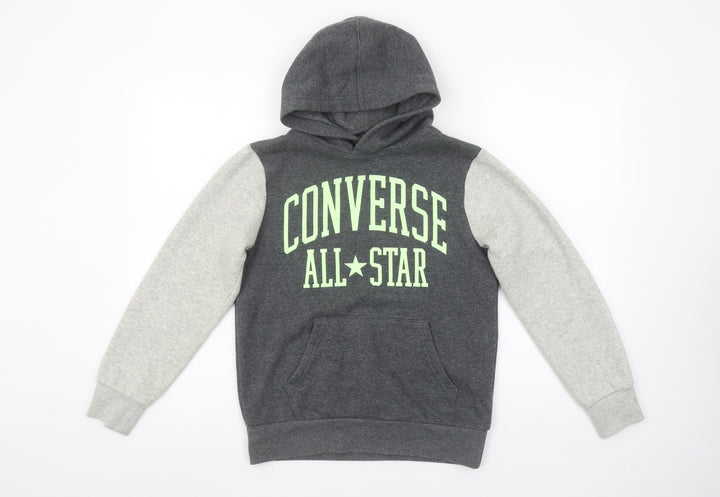Converse Boys Grey Pullover Hoodie Medium 10-12 Years All Star Logo