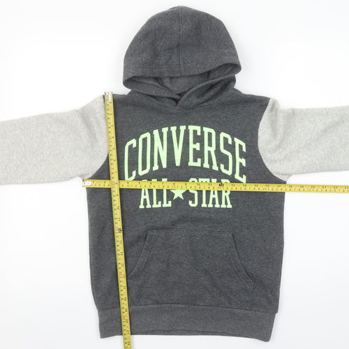 Converse Boys Grey Pullover Hoodie Medium 10-12 Years All Star Logo