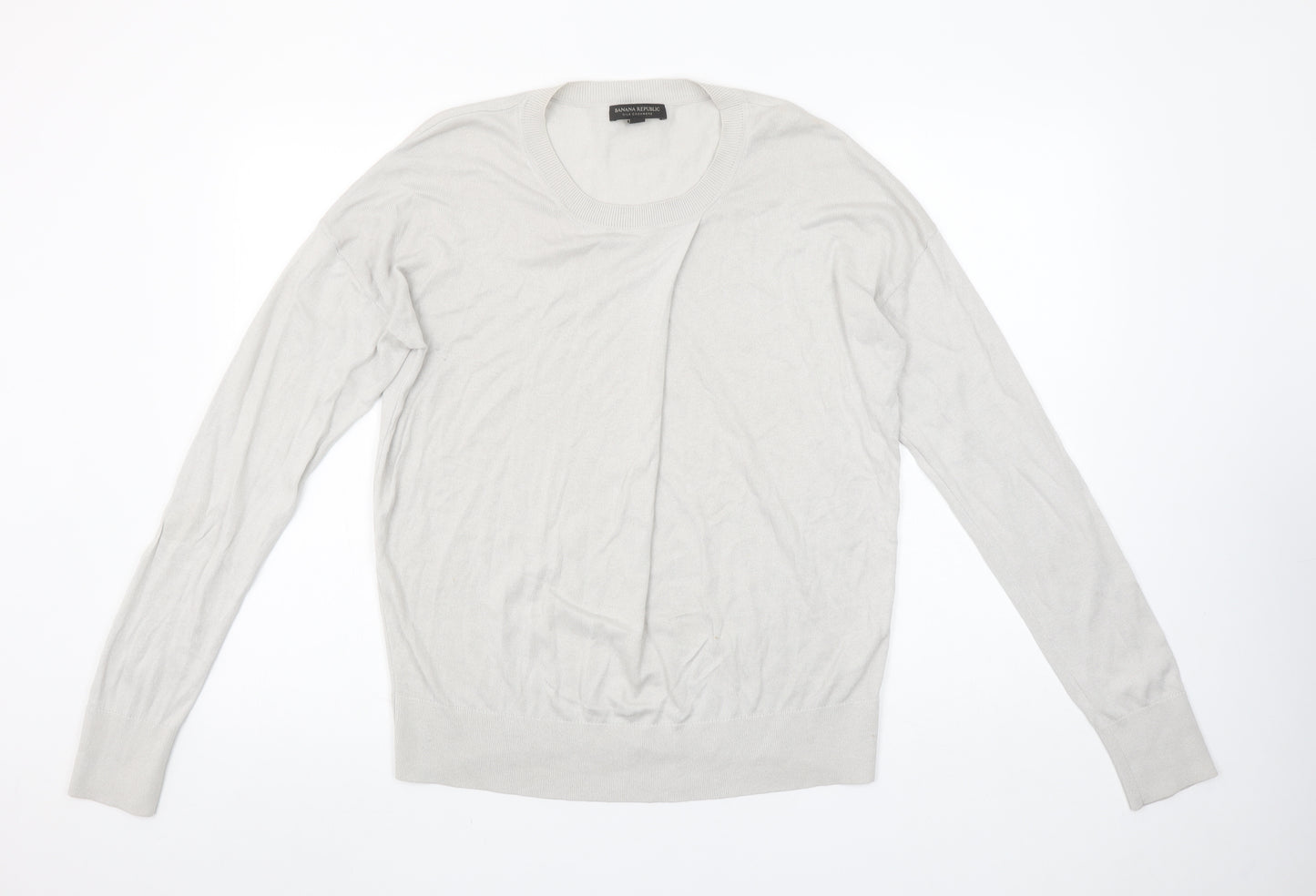 Banana Republic Women’s Beige Silk Cashmere Crew Neck Jumper L