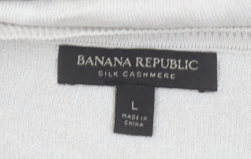 Banana Republic Women’s Beige Silk Cashmere Crew Neck Jumper L