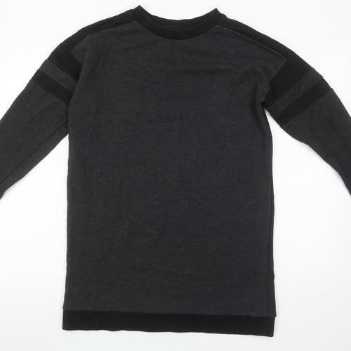 New Look Womens Black Long Sleeve Pullover Sweatshirt UK 10
