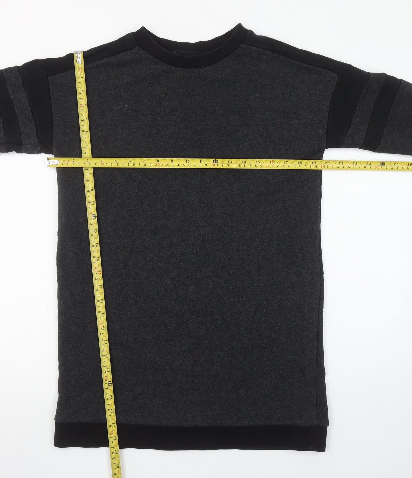 New Look Womens Black Long Sleeve Pullover Sweatshirt UK 10