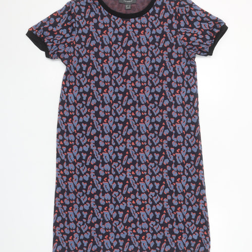 Primark Womens Multicoloured Animal Print T-Shirt Dress Size 14