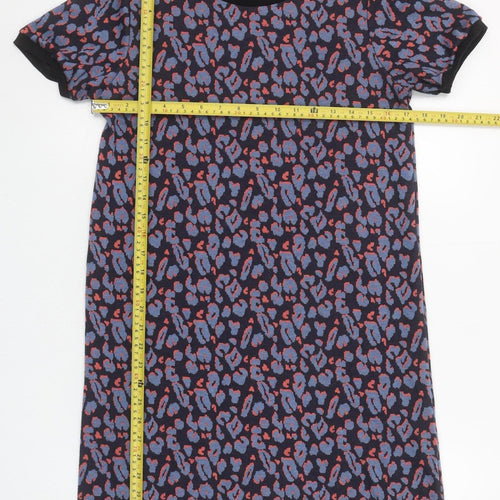 Primark Womens Multicoloured Animal Print T-Shirt Dress Size 14