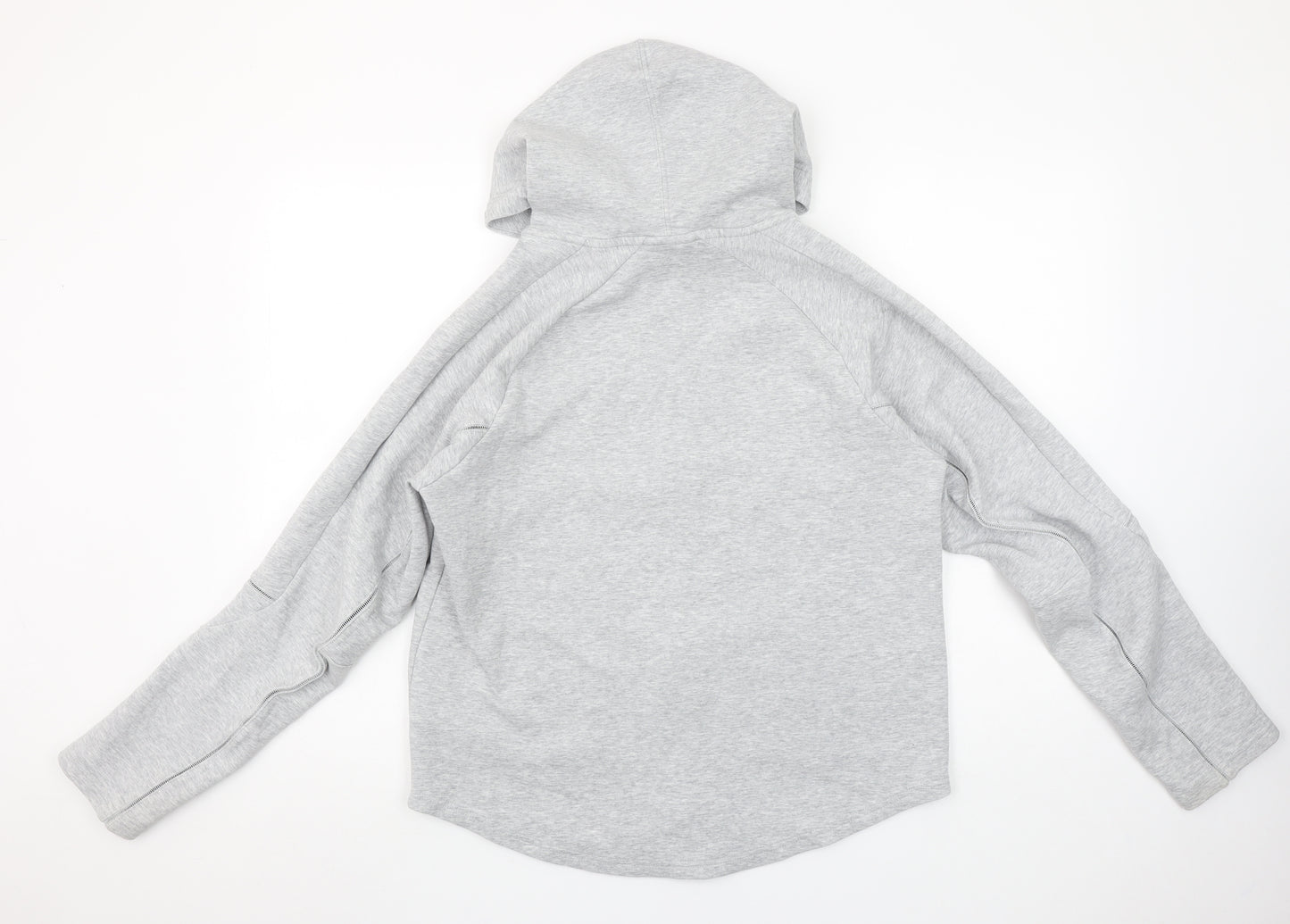 Puma Womens Light Grey Full Zip Hoodie Size M Cotton Blend