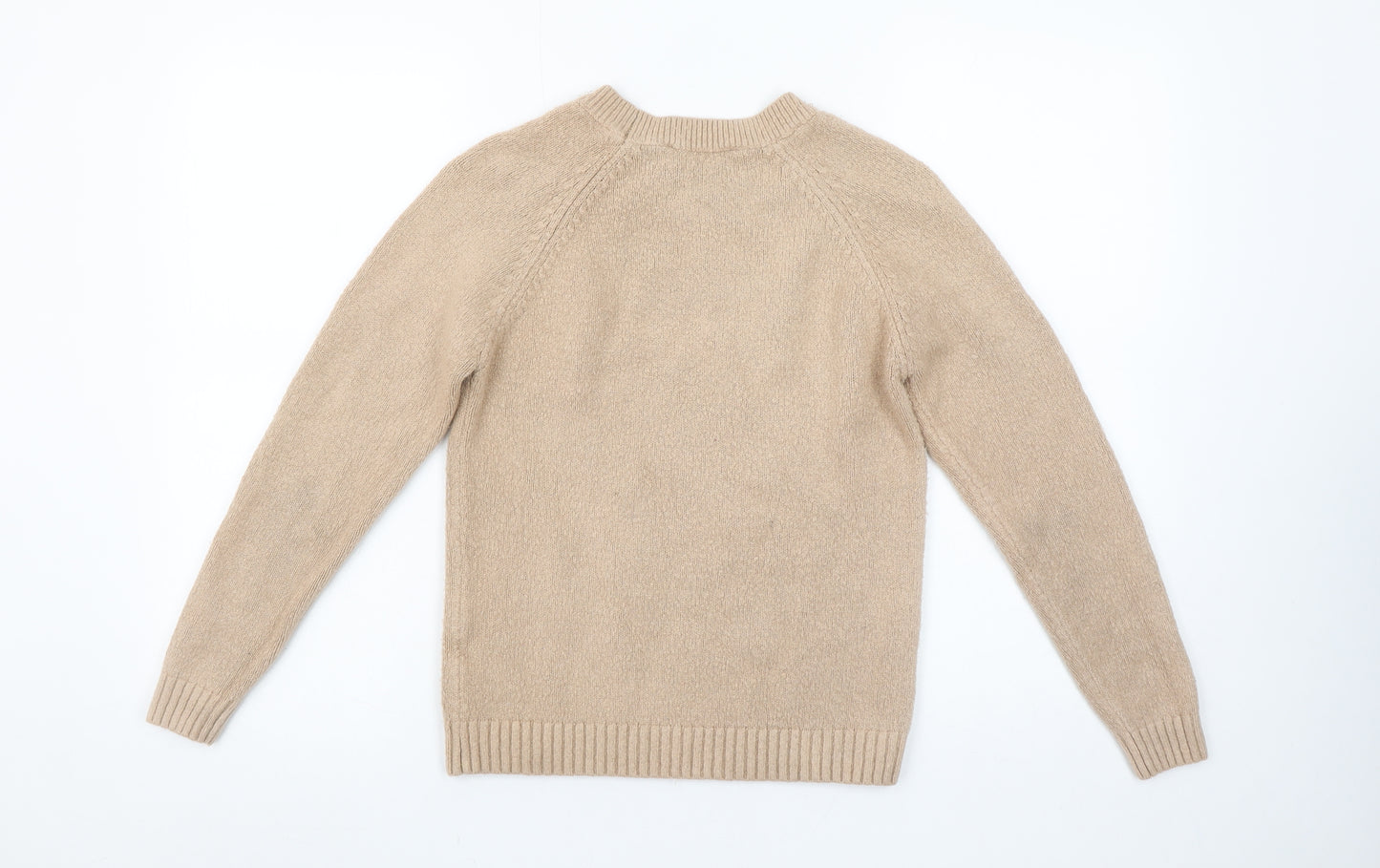 Dorothy Perkins Women’s Beige Beaded Crew Neck Jumper Size 10