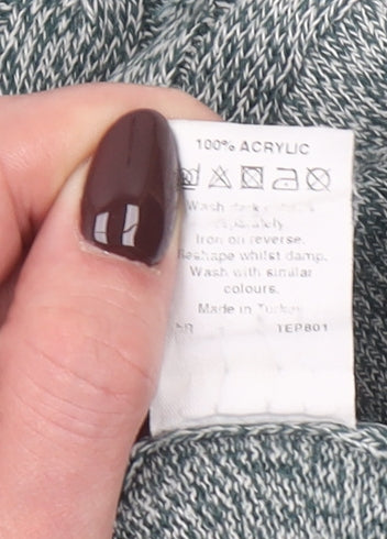 River Island Men’s Grey Knit Crew Neck Acrylic Jumper Size M