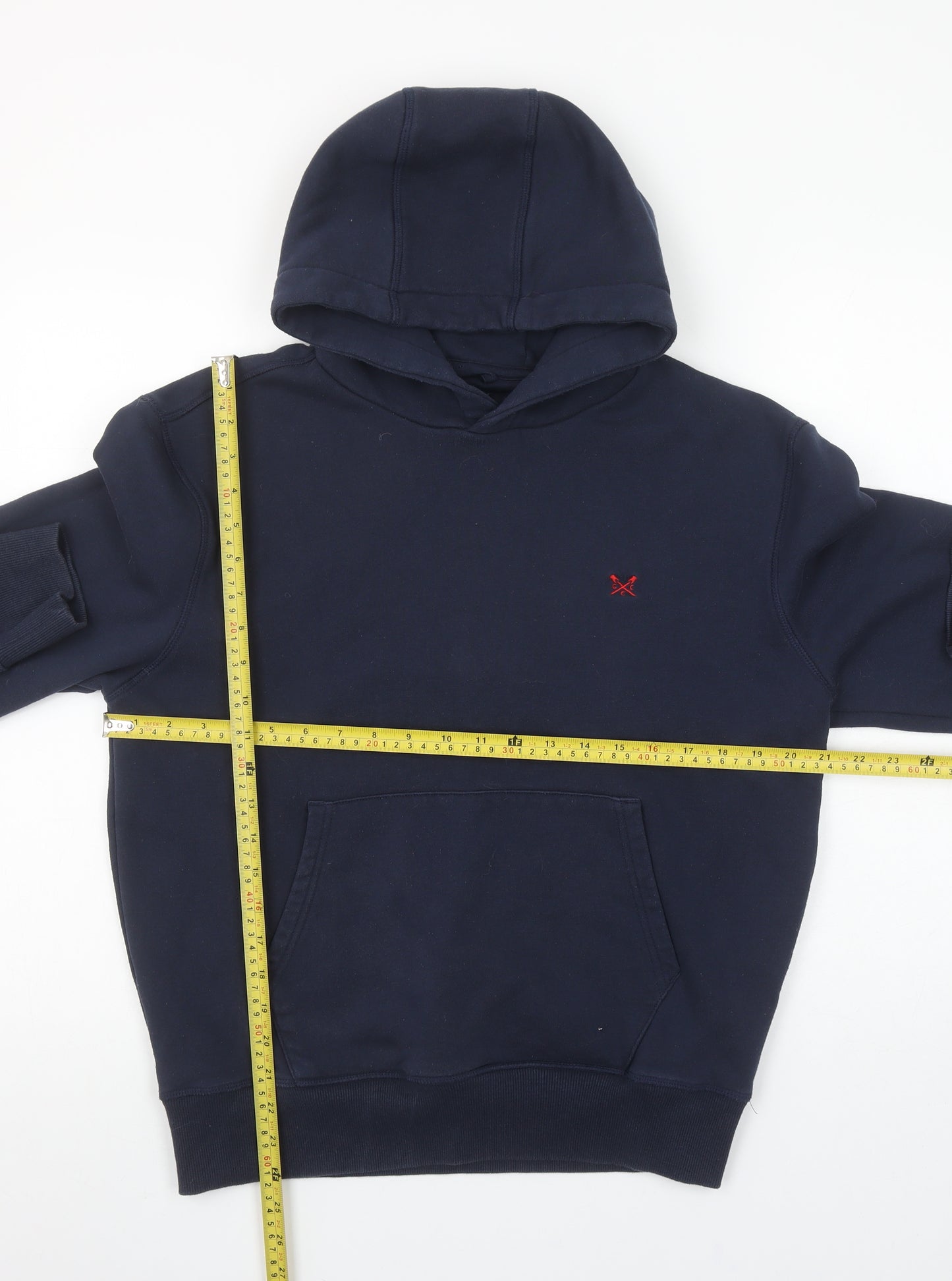 Crew Clothing Company Men's Blue Pullover Hoodie L Regular Fit