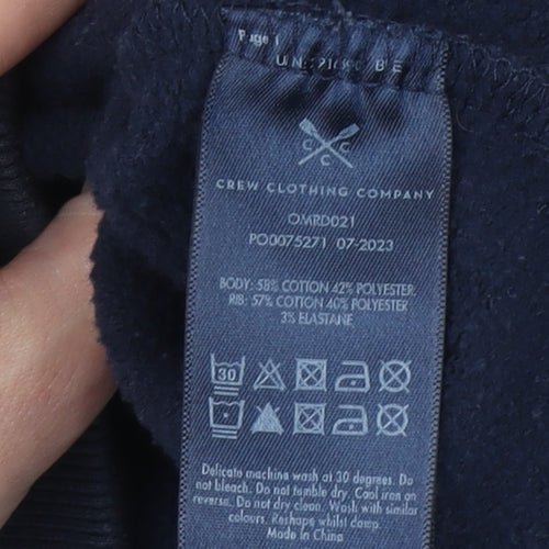 Crew Clothing Company Men's Blue Pullover Hoodie L Regular Fit