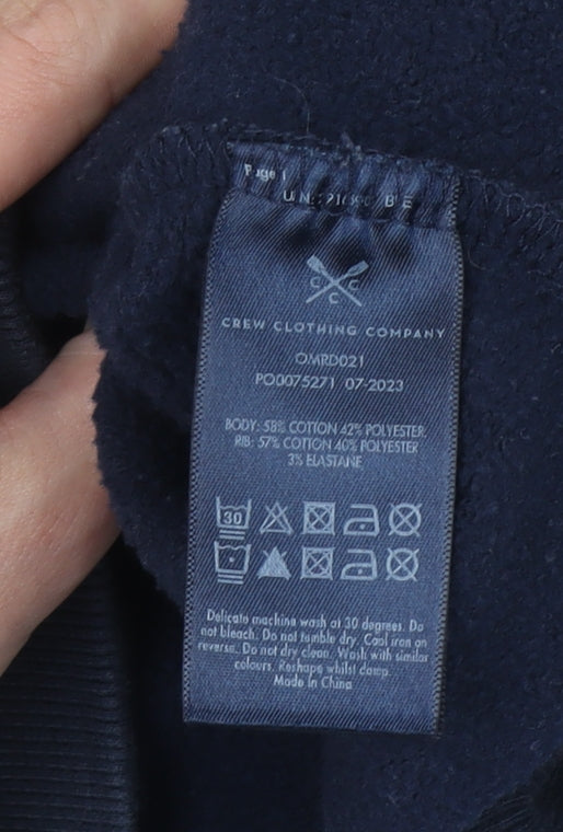 Crew Clothing Company Men's Blue Pullover Hoodie L Regular Fit