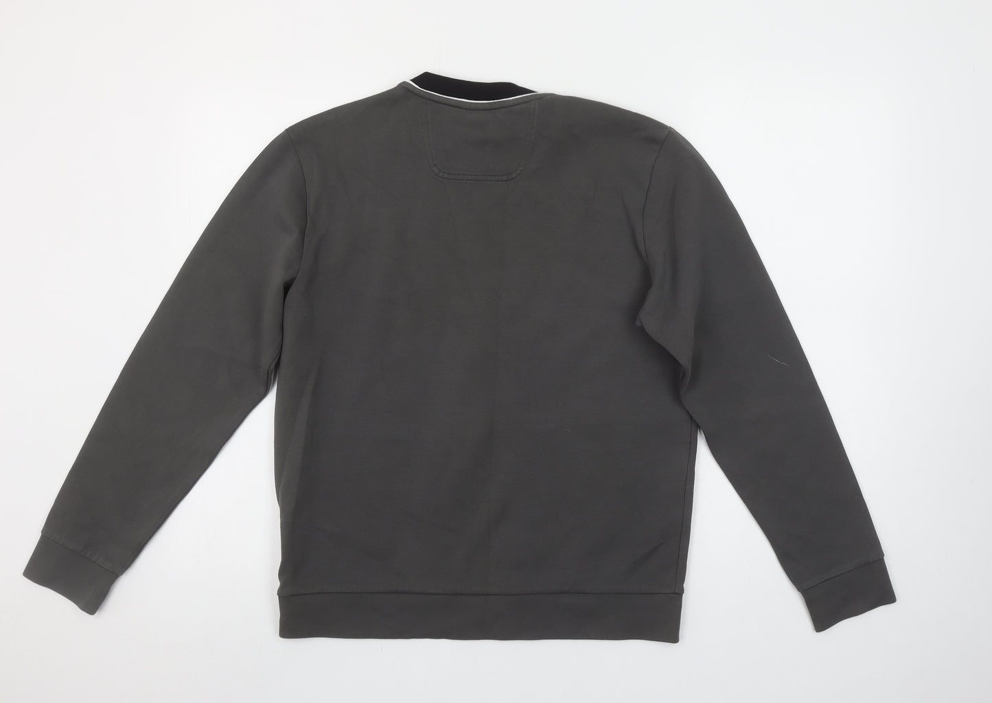 Hugo Boss Men’s Grey Logo Pullover Sweatshirt Size S