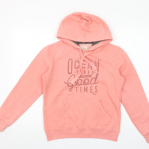 Saltrock Women Coral Pink Pullover Hoodie Size 8 Cotton Blend