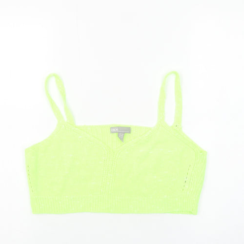 ASOS Women Green Knit Camisole Tank Top Size 12 V-Neck