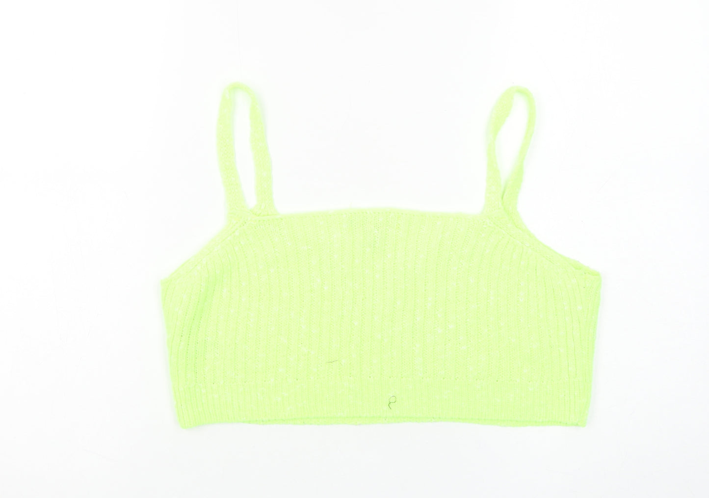 ASOS Women Green Knit Camisole Tank Top Size 12 V-Neck