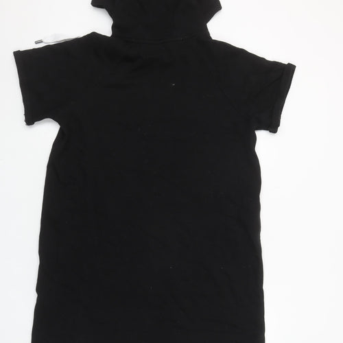 DKNY Sport Women's Black Short Sleeve Hoodie Dress Size M